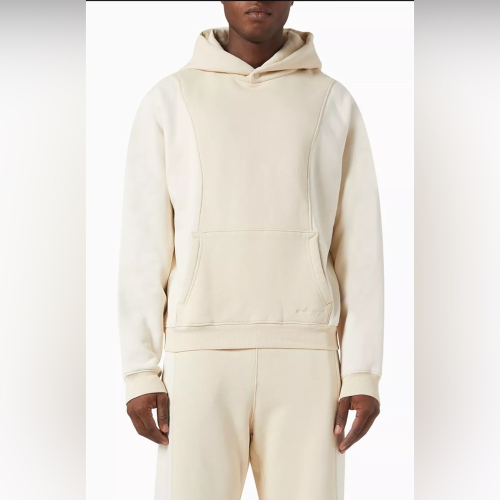 Madhappy Men’s Cream Fleece-Lined Hoodie,size M,Made in Vietnam,100% Cotton
